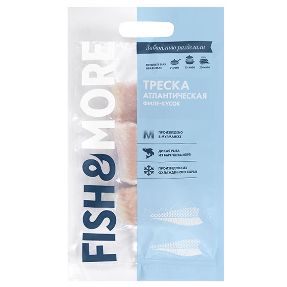 Fish&More Треска атлантическая филе - кусок 400 г